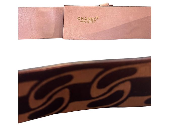 Cinturón de cuero rosa Chanel - vista 5