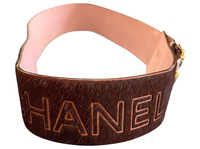 Cinturón de cuero rosa Chanel - vista 6