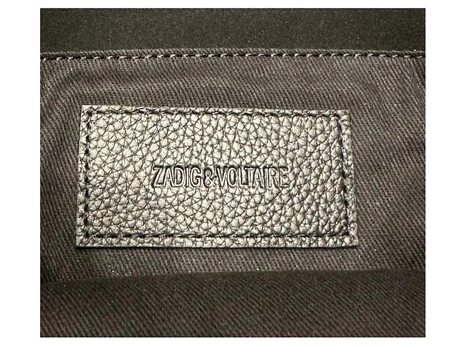 Zadig & Voltaire Clutch Rock in scamosciato nero - vista 10