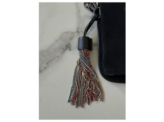 Zadig & Voltaire Clutch Rock in scamosciato nero - vista 3
