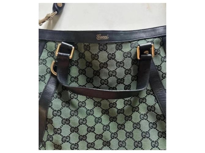Borsa Gucci GG Supreme Abbey in tela verde Nero - vista 5