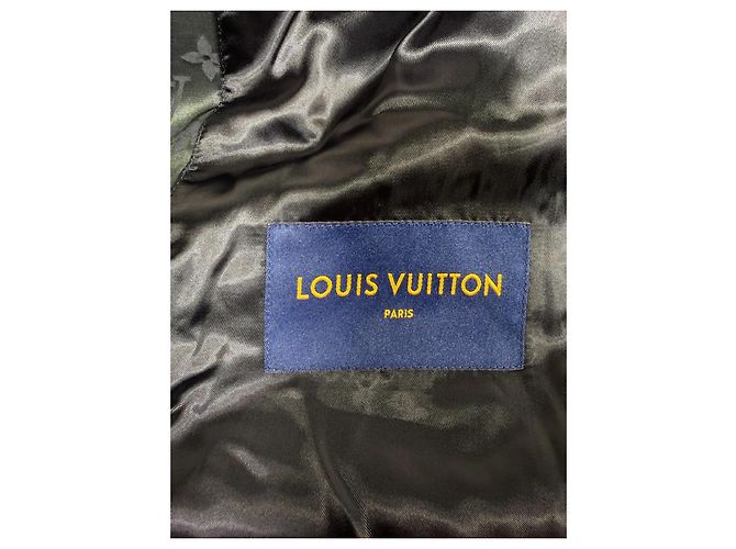 Louis Vuitton Parka Trapuntata Monogram Meteor Tie-Dye Marine/Giallo Multicolore Monogramma - vista 11