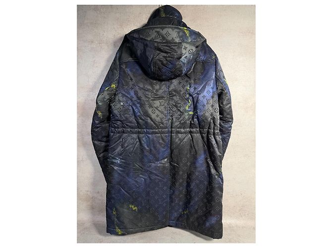Louis Vuitton Parka Trapuntata Monogram Meteor Tie-Dye Marine/Giallo Multicolore Monogramma - vista 2