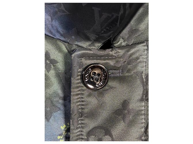 Louis Vuitton Parka Trapuntata Monogram Meteor Tie-Dye Marine/Giallo Multicolore Monogramma - vista 4
