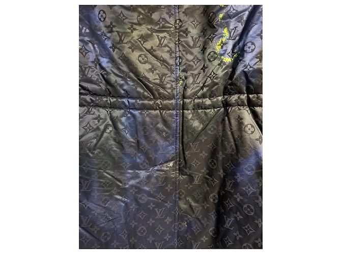 Louis Vuitton Parka Trapuntata Monogram Meteor Tie-Dye Marine/Giallo Multicolore Monogramma - vista 8