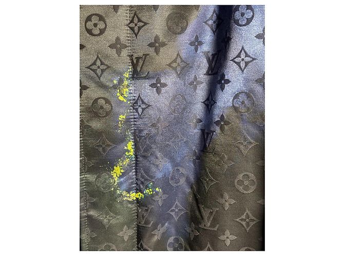 Louis Vuitton Parka Trapuntata Monogram Meteor Tie-Dye Marine/Giallo Multicolore Monogramma - vista 9