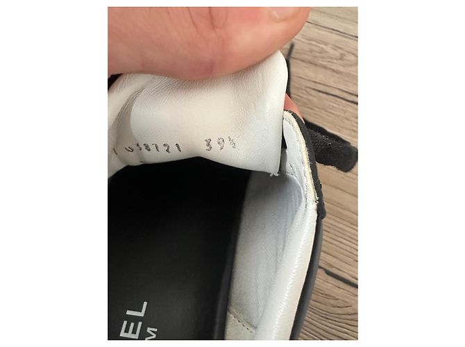 Chanel Sneakers in Pelle Nera Nero - vista 6