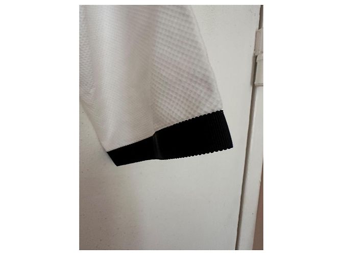 Chanel Uniform Giacca Bianca con Zip Nero Bianco - vista 6