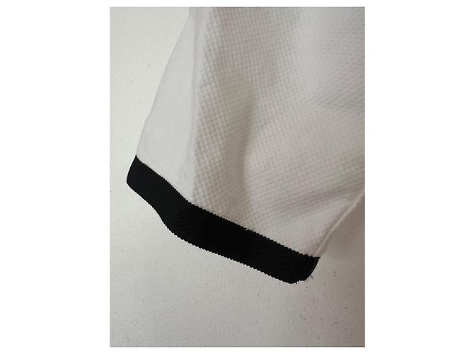 Chanel Uniform Giacca Bianca con Zip Nero Bianco - vista 7