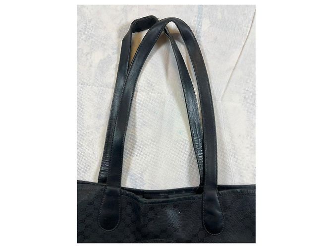 Borsa Tote Gucci Monogram GG Nero Rosso Verde - vista 7
