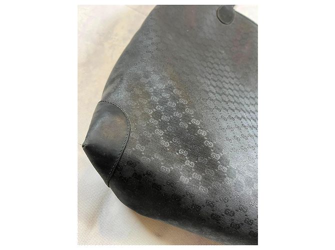 Borsa Tote Gucci Monogram GG Nero Rosso Verde - vista 8