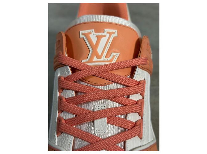 Louis Vuitton LV Trainer Pink Corail Monogram Rosa Bianco Corallo - vista 12