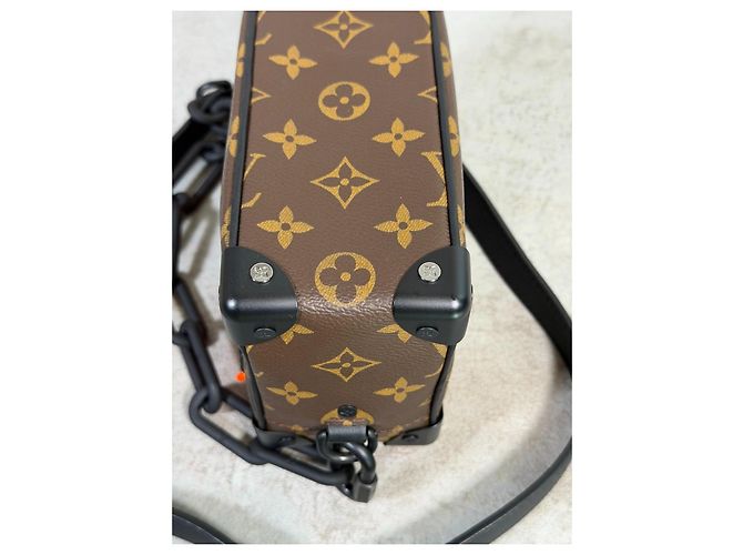 Louis Vuitton Mini Soft Trunk M44480 Monogram Canvas Catena Arancione SS19 Marrone Monogramma - vista 10