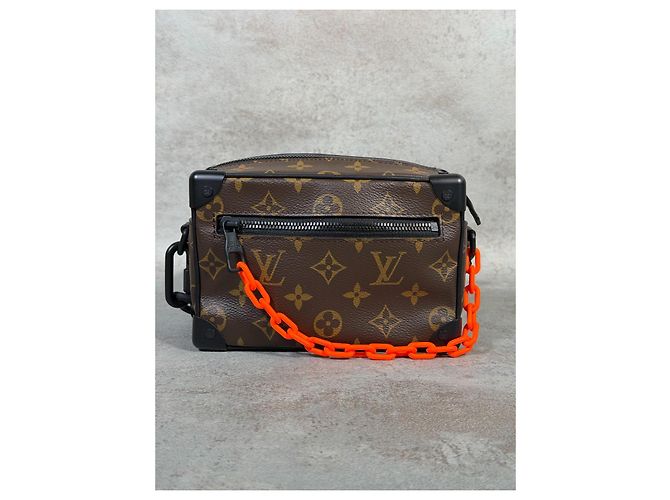 Louis Vuitton Mini Soft Trunk M44480 Monogram Canvas Catena Arancione SS19 Marrone Monogramma - vista 2