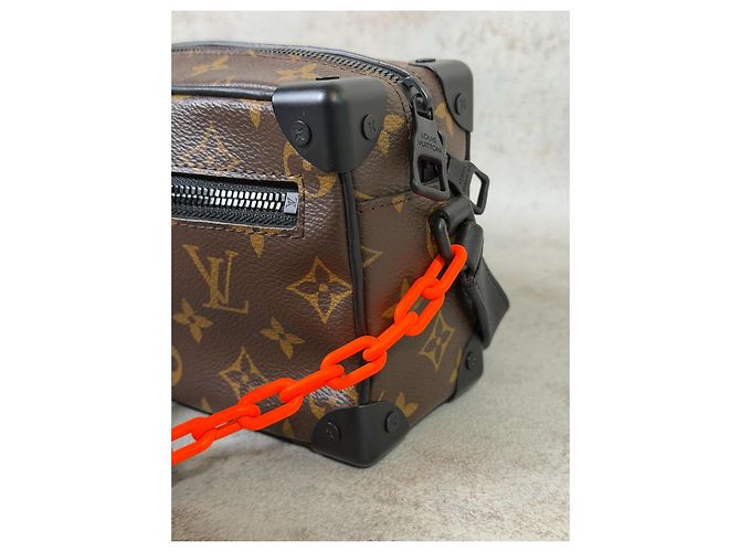 Louis Vuitton Mini Soft Trunk M44480 Monogram Canvas Catena Arancione SS19 Marrone Monogramma - vista 4