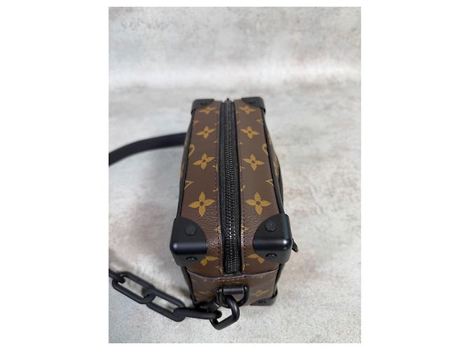 Louis Vuitton Mini Soft Trunk M44480 Monogram Canvas Catena Arancione SS19 Marrone Monogramma - vista 5