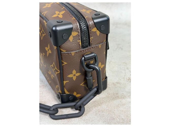 Louis Vuitton Mini Soft Trunk M44480 Monogram Canvas Catena Arancione SS19 Marrone Monogramma - vista 6