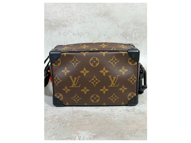 Louis Vuitton Mini Soft Trunk M44480 Monogram Canvas Catena Arancione SS19 Marrone Monogramma - vista 7
