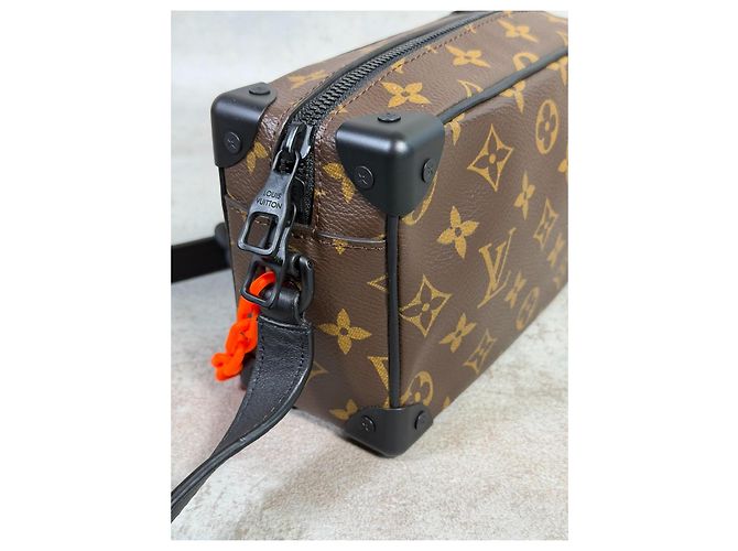 Louis Vuitton Mini Soft Trunk M44480 Monogram Canvas Catena Arancione SS19 Marrone Monogramma - vista 8