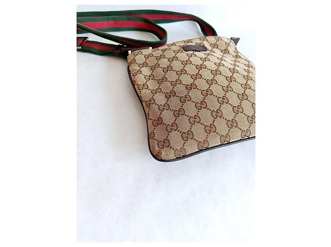 Borsa a tracolla Gucci Monogram GG Supreme Marrone Beige - vista 2
