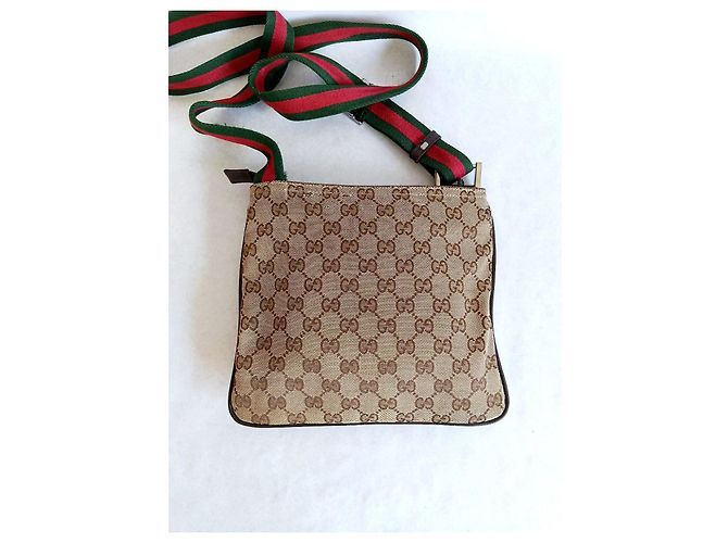 Borsa a tracolla Gucci Monogram GG Supreme Marrone Beige - vista 3