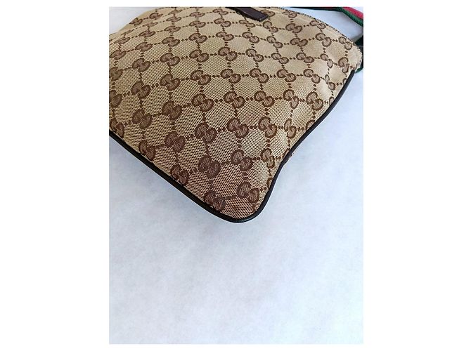 Borsa a tracolla Gucci Monogram GG Supreme Marrone Beige - vista 5