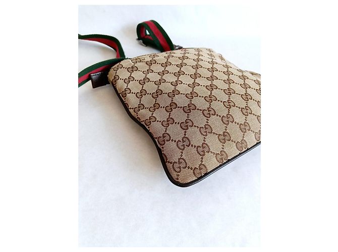 Borsa a tracolla Gucci Monogram GG Supreme Marrone Beige - vista 6
