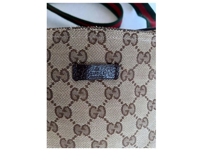 Borsa a tracolla Gucci Monogram GG Supreme Marrone Beige - vista 9