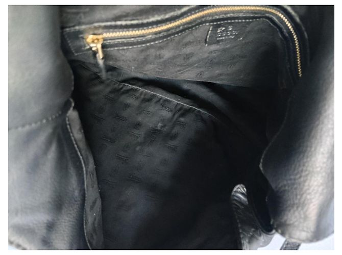 Bolsa de ombro Gucci couro preto monograma GG - vista 9