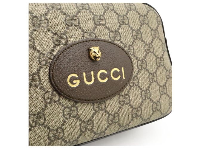 Borsa Gucci GG Small Supreme Neo Marrone Rosso Beige Verde Giallo - vista 10