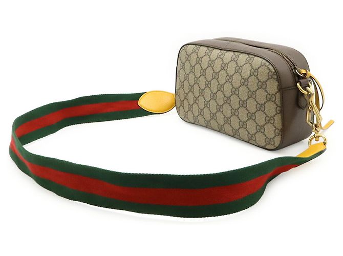 Borsa Gucci GG Small Supreme Neo Marrone Rosso Beige Verde Giallo - vista 3