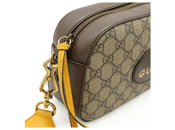 Borsa Gucci GG Small Supreme Neo Marrone Rosso Beige Verde Giallo - vista 6