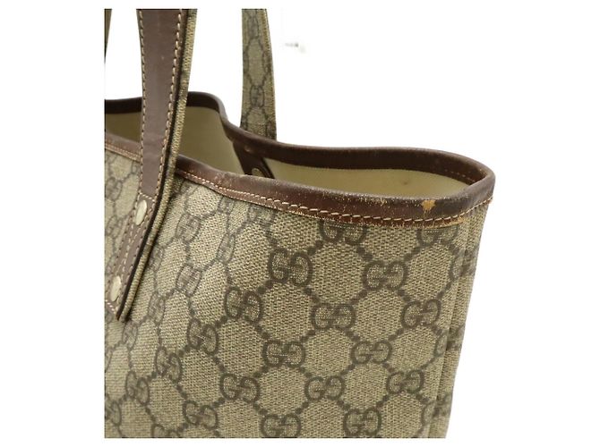 Borsa Tote Gucci GG Supreme Sherry Line Marrone Beige - vista 5