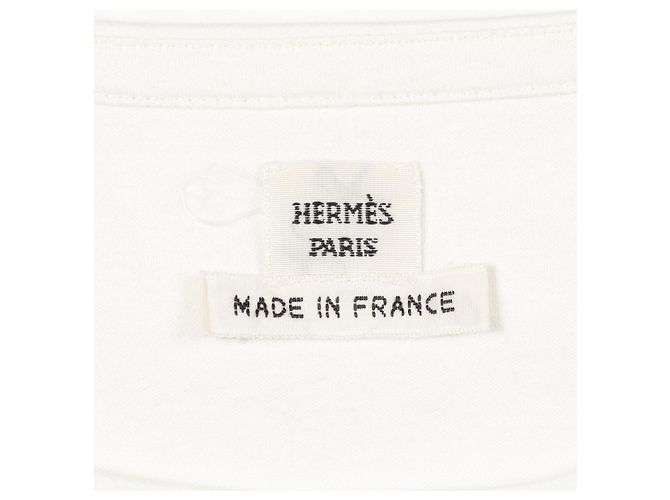 Hermès Top in cotone Hermes Bianco - vista 5