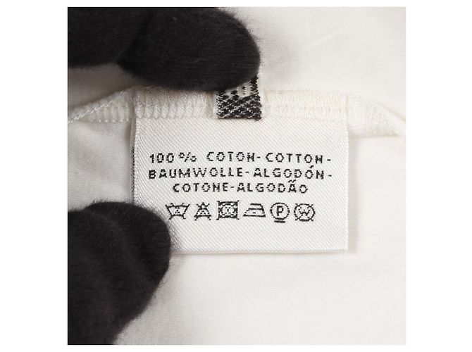Hermès Top in cotone Hermes Bianco - vista 7