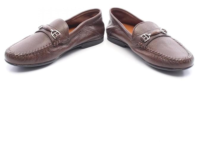Mocassini in pelle BALLY Marrone - vista 3