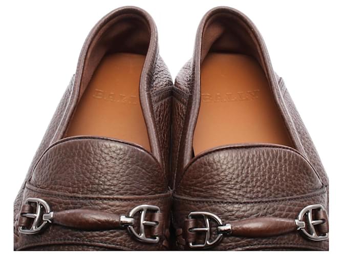 Mocassini in pelle BALLY Marrone - vista 8