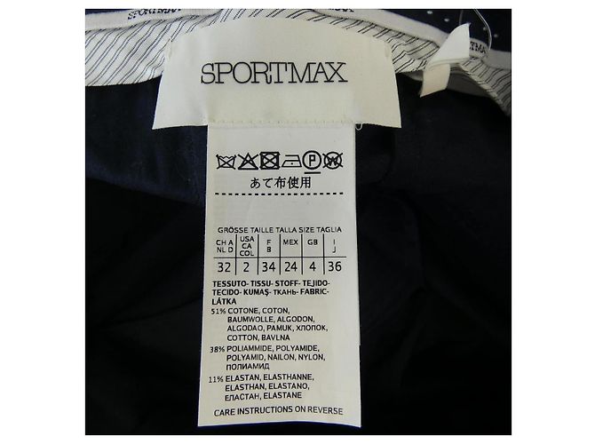 Autre Marque Pantalones SPORTMAX Azul Azul marino - vista 3