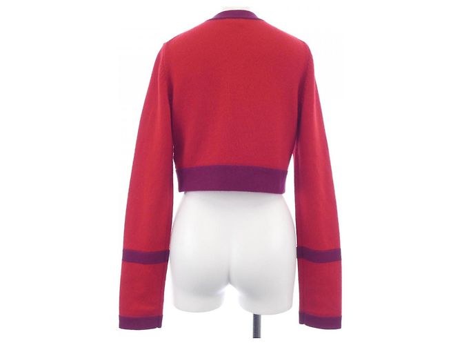 Cárdigan de cachemira Chanel Roja Púrpura - vista 2