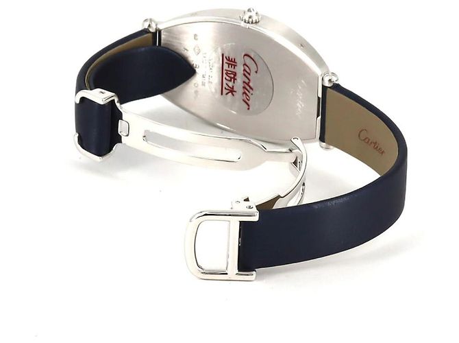 Reloj Cartier Tonneau en oro blanco Plata - vista 7