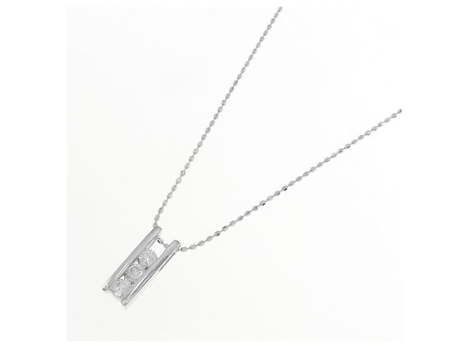 Autre Marque Collana con diamante K14WG Argento - vista 2