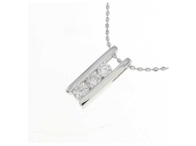 Autre Marque Collana con diamante K14WG Argento - vista 3
