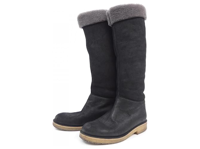 Hermès Botas Hermes 35.5 Negro - vista 3