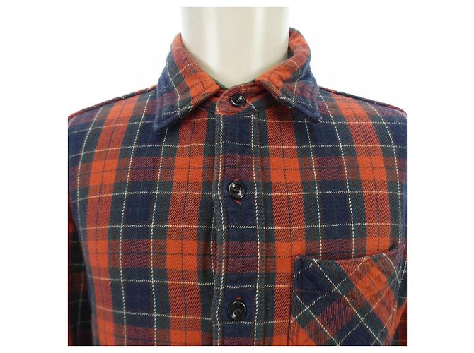 Autre Marque Camisa de algodón DELUXEWARE Roja Azul Azul marino - vista 5