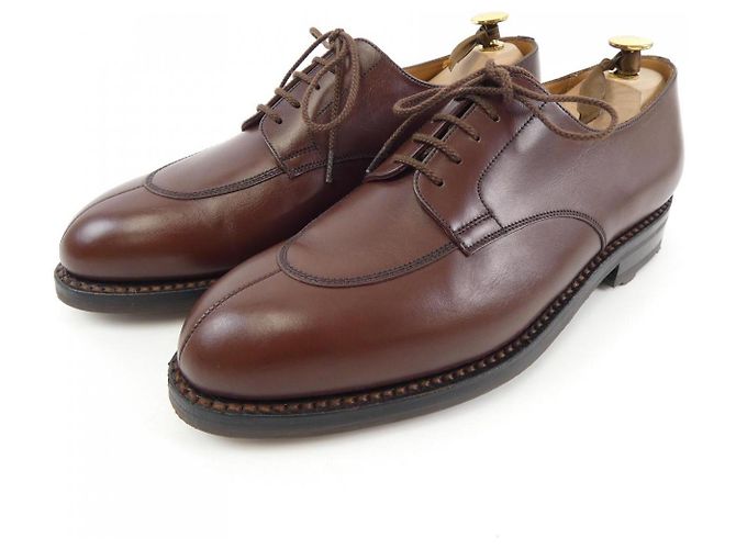 Autre Marque J.M.WESTON 598 Scarpe eleganti in pelle Half Hunt Marrone - vista 3