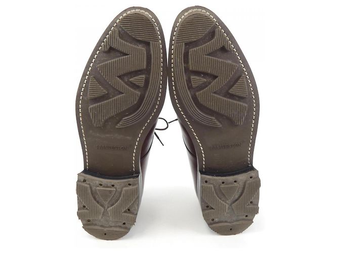 Autre Marque J.M.WESTON 598 Scarpe eleganti in pelle Half Hunt Marrone - vista 4