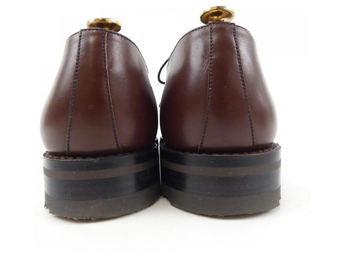 Autre Marque J.M.WESTON 598 Scarpe eleganti in pelle Half Hunt Marrone - vista 5