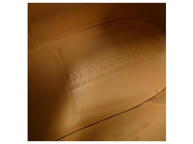 Autre Marque J.M.WESTON 598 Scarpe eleganti in pelle Half Hunt Marrone - vista 8