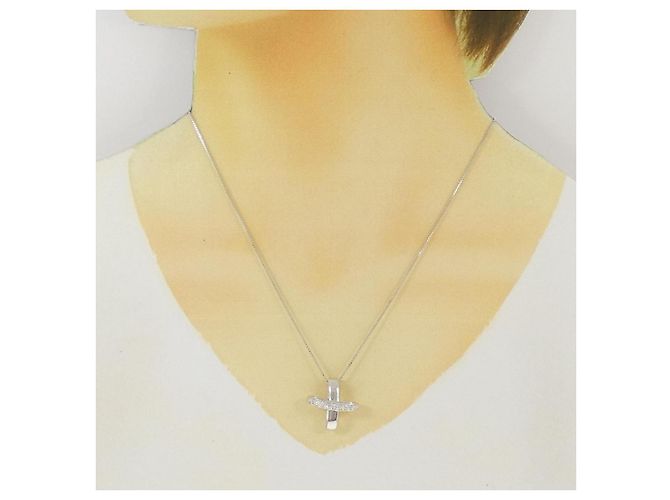 Autre Marque Collana con diamanti Au750 Argento - vista 6