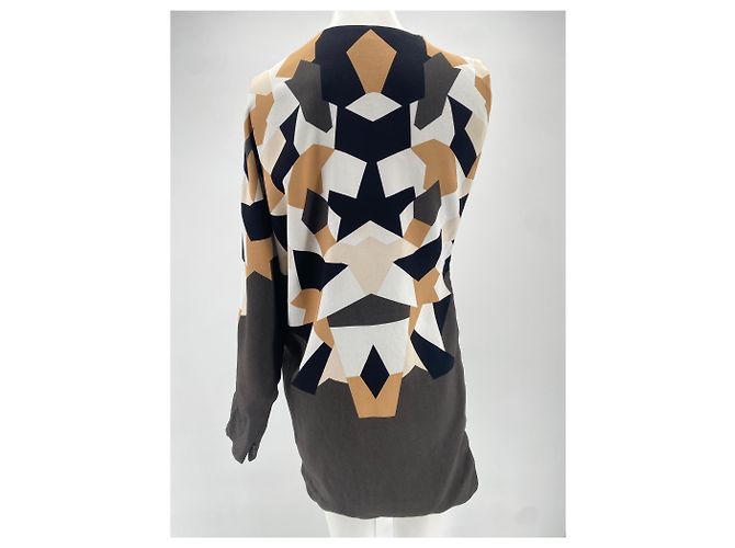 Top asimmetrico Givenchy in viscosa multicolore - vista 2